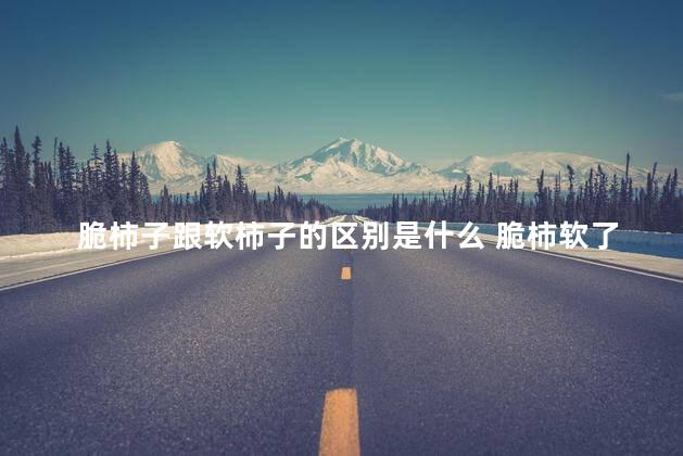 脆柿子跟软柿子的区别是什么 脆柿软了还可以吃吗